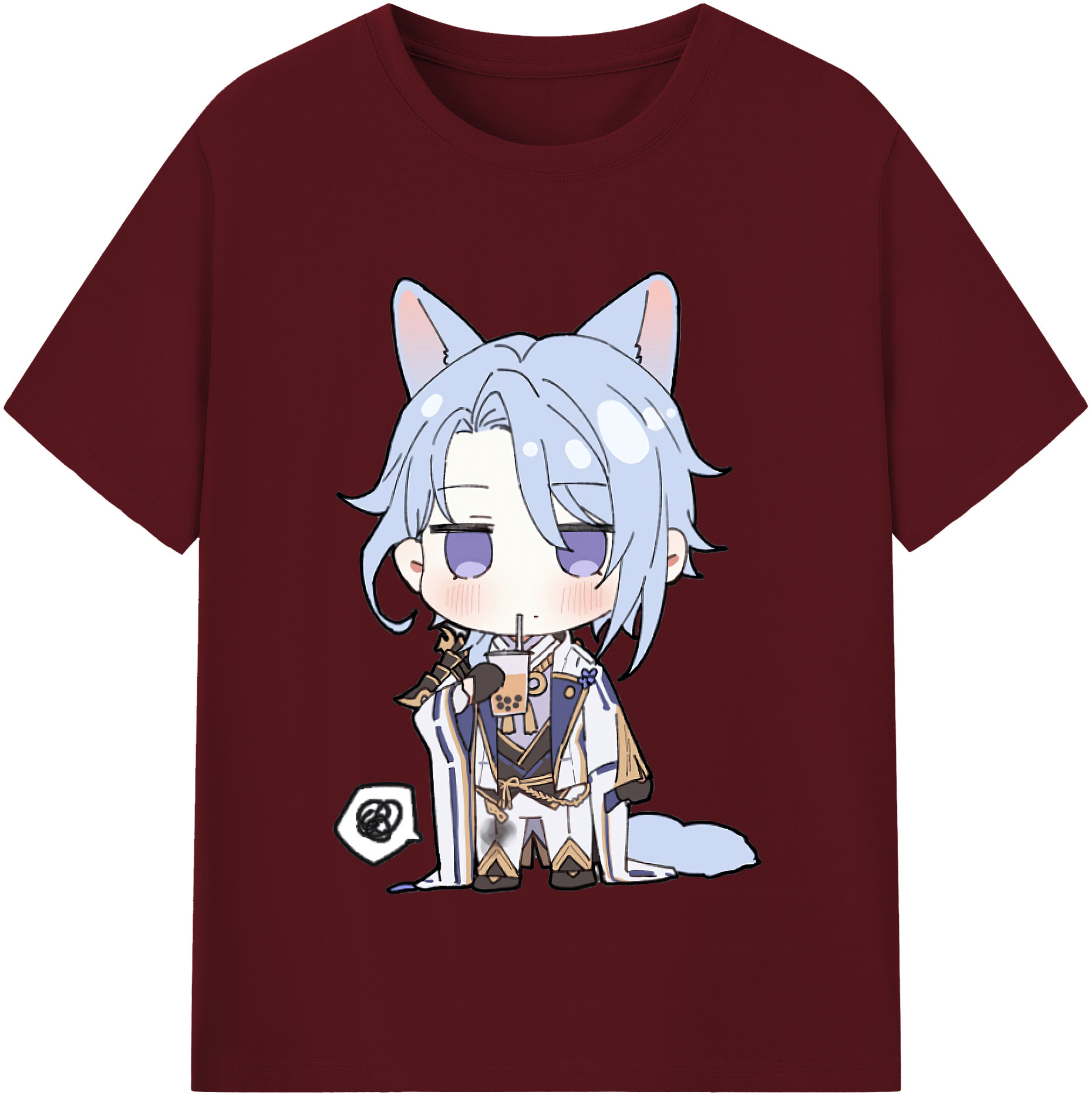 げんし神 神里綾人 かみさとあやと genshin Kamisato Ayato 綿100％半袖Tシャツ（フロントプリント）